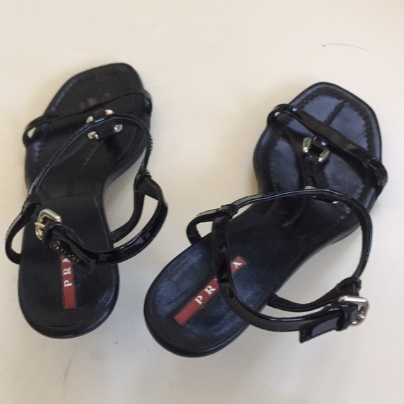 Prada Women's Strappy Sandal Heels sz 5.5 - Picture 7 of 16